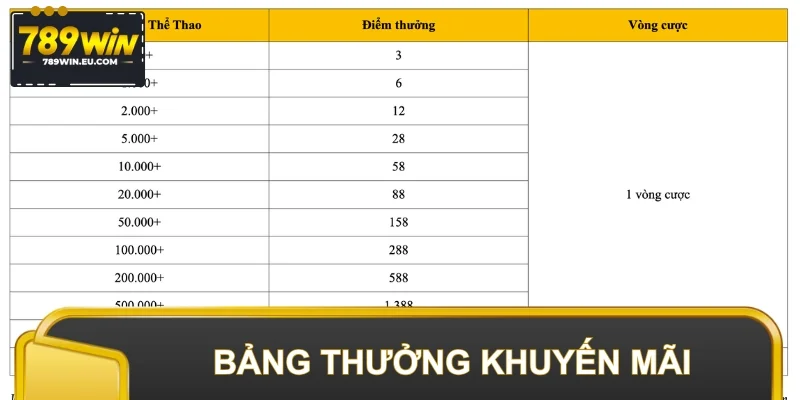 Chia sẻ bảng điểm 789WIN áp dụng chính thức