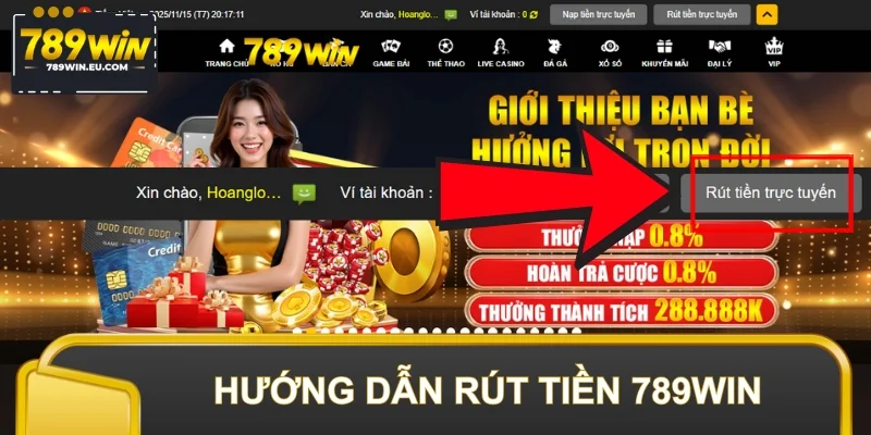 Hướng dẫn rút tiền 789WIN